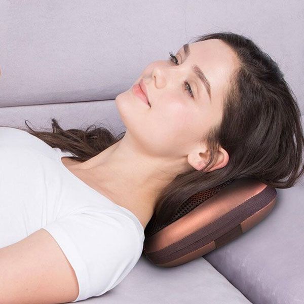 Pillow Massager With Deep Kneading Heated Massage Nodes Electric Cervical Body Massage
